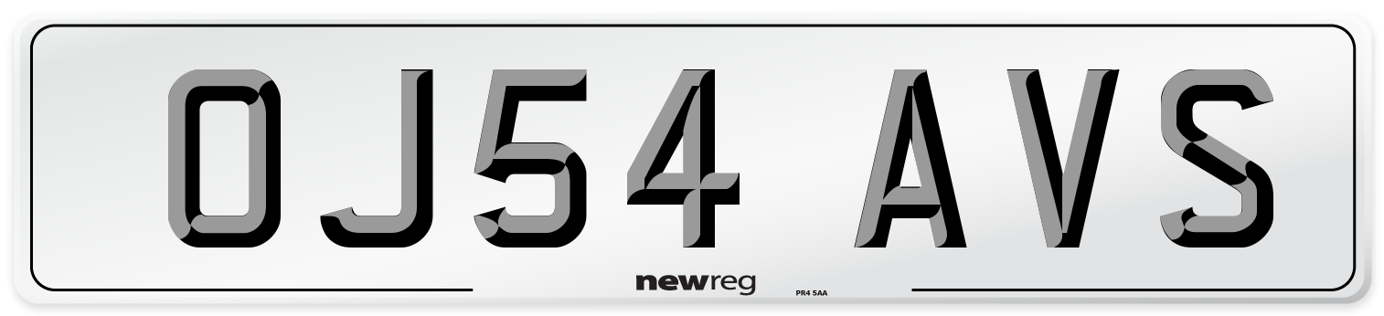 OJ54 AVS Number Plate from New Reg